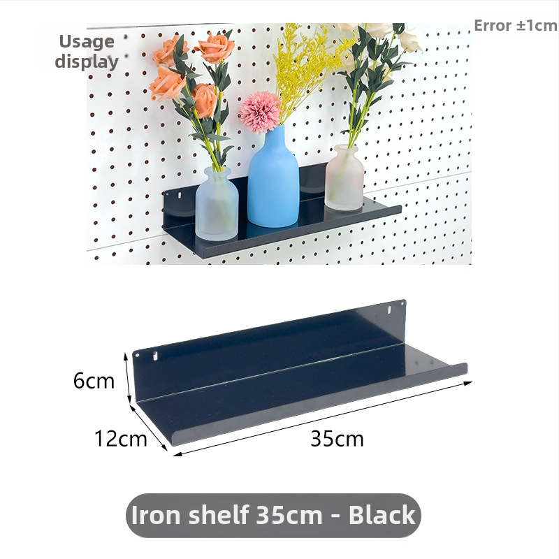 Geležies perforuotos plokštės priedų rinkinys su magnetiniais kabliukais DIY metalinėms saugojimo lentynoms