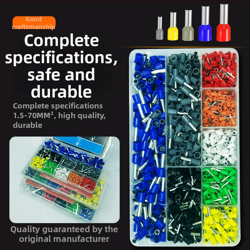 Fanlian VE тръбен тип предварително изолиран терминален комплект, европейски стил тип с щифт, студено пресовани медни конектори, кутия за терминали