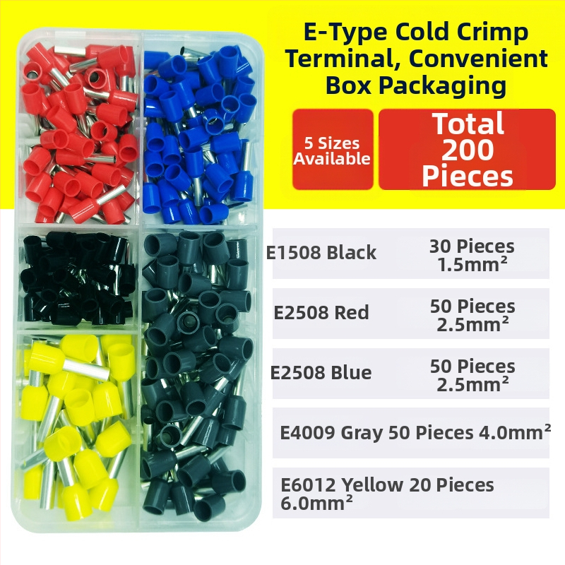 Fanlian VE toru-tüüpi eelisolatsiooni terminalide komplekt, Euroopa stiilis pistikutüüp, külmpressitud vaskühendused, terminalide kastikomplekt