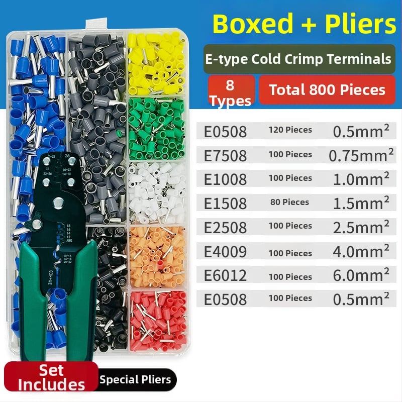 Fanlian VE toru-tüüpi eelisolatsiooni terminalide komplekt, Euroopa stiilis pistikutüüp, külmpressitud vaskühendused, terminalide kastikomplekt