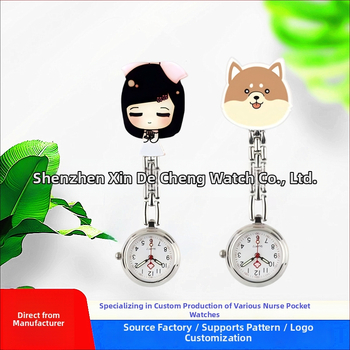Moteriški slaugos krūtinės laikrodis, kvarcinis Huachen SL39 mechanizmas, analoginis rodiklis su skaitmenimis, 24 valandų indikacija, atsparus vandeniui