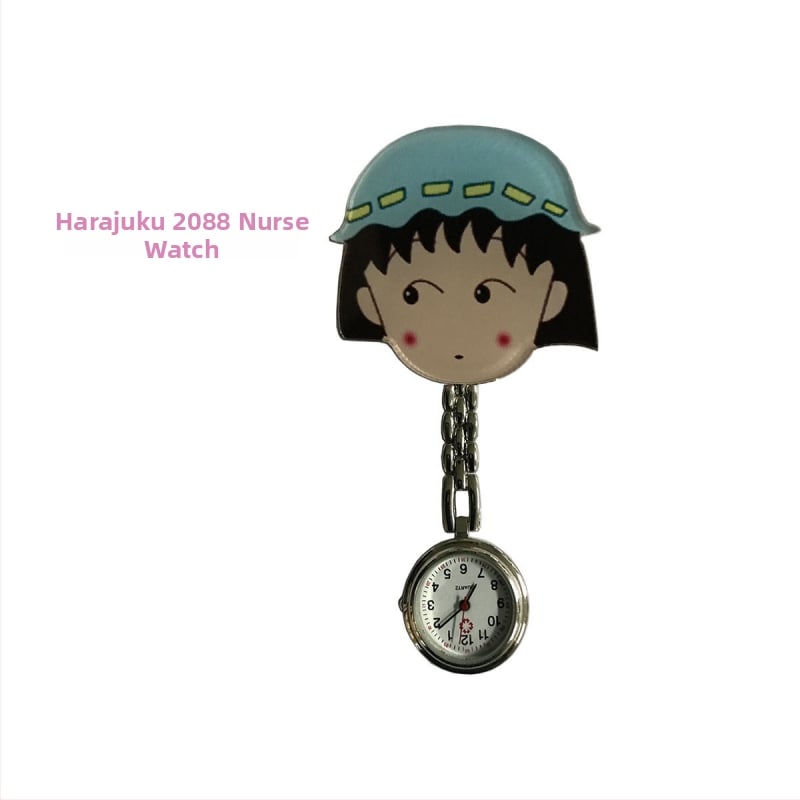 Moteriški slaugos krūtinės laikrodis, kvarcinis Huachen SL39 mechanizmas, analoginis rodiklis su skaitmenimis, 24 valandų indikacija, atsparus vandeniui