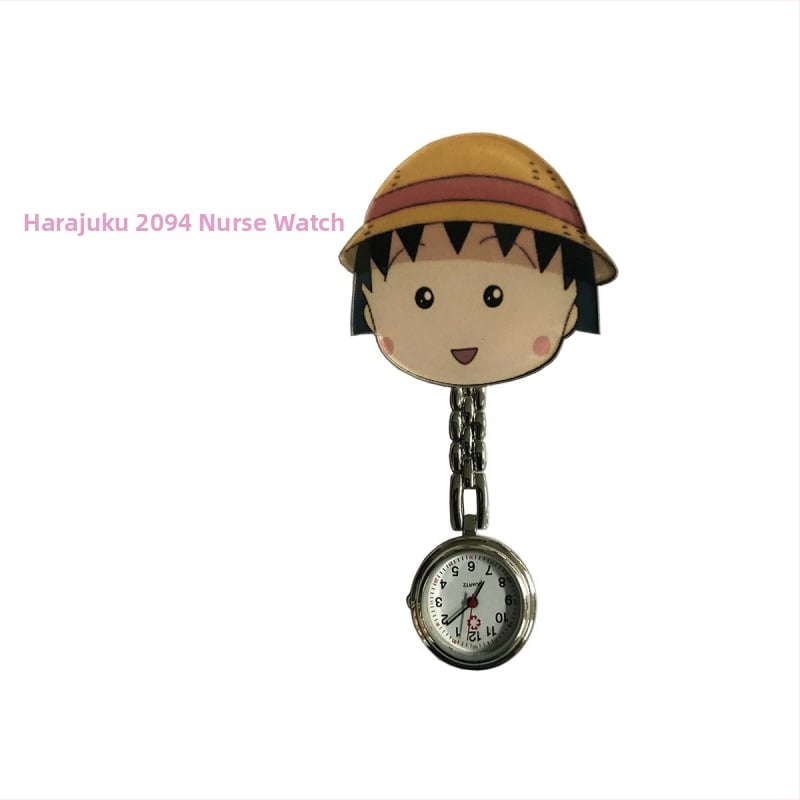 Moteriški slaugos krūtinės laikrodis, kvarcinis Huachen SL39 mechanizmas, analoginis rodiklis su skaitmenimis, 24 valandų indikacija, atsparus vandeniui