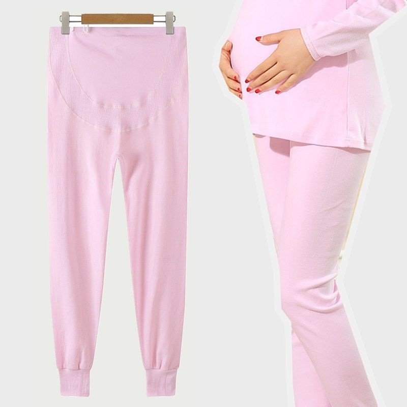 Kokvilnas grūtnieču bikses ar vēdera atbalstu, brīvs piegriezums, ≥95% kokvilna, rudens-ziemas stils