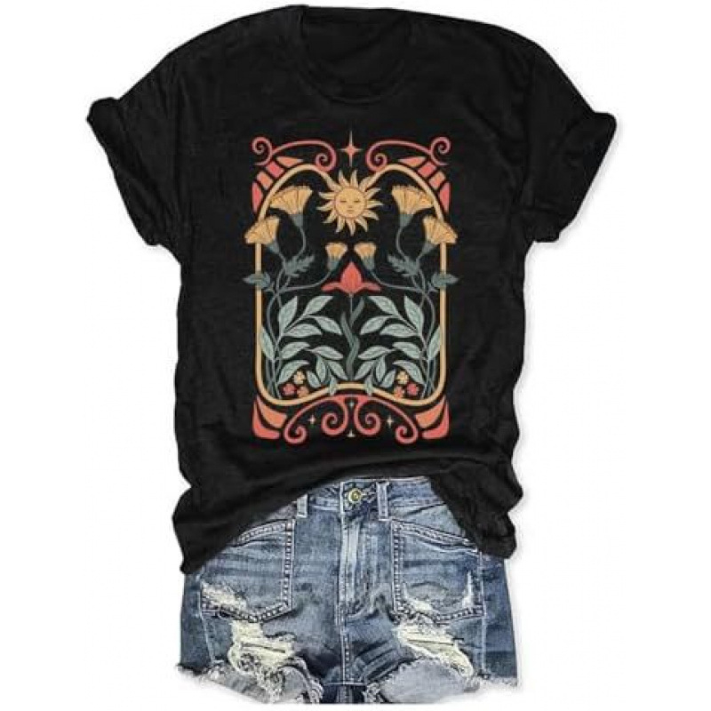 Kokvilnas T-krekls ar īsām piedurknēm un apaļu kaklu, reljefveida tekstūra, stilīgs pilsētas stils