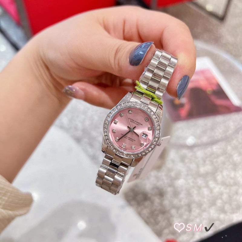 Unisex kvarcinis laikrodis su nerūdijančio plieno riešo juosta, modelis Log, mineralinis stiklas, atsparumas vandeniui 30 m