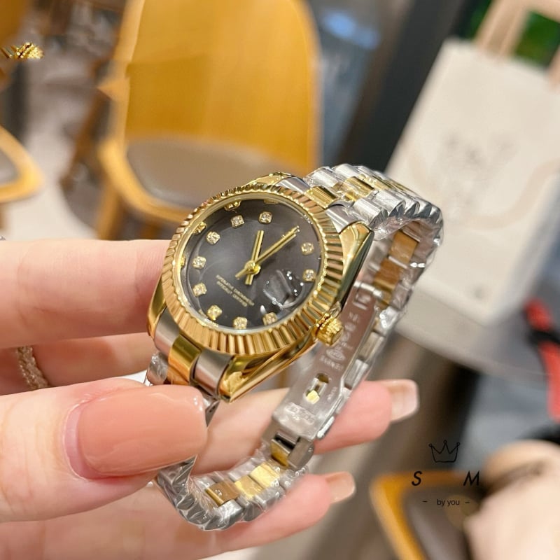 Unisex kvarcinis laikrodis su nerūdijančio plieno riešo juosta, modelis Log, mineralinis stiklas, atsparumas vandeniui 30 m