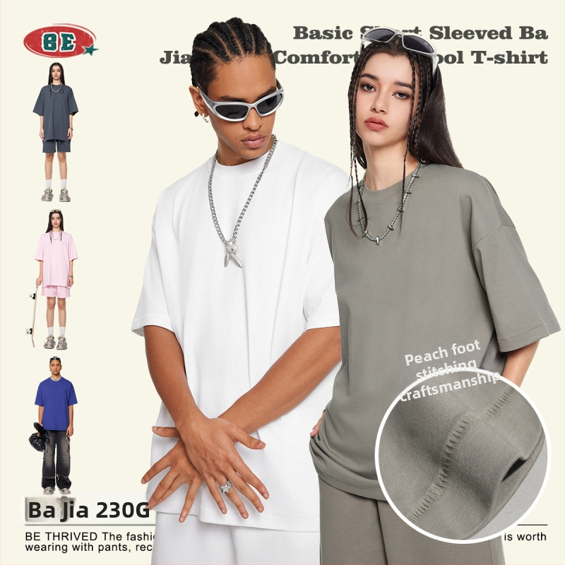 BE THRIVED pamukasta majica s kružnim izrezom, raglan rukavima, opuštenog kroja, prozračna, brzo se suši