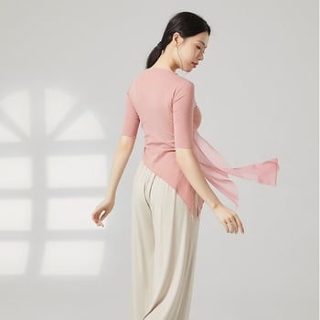 Moterų šiuolaikinio šokio viršūnė, medvilnės mišinys 95% medvilnė, 5% elastanas, visais metų laikais, skirta scenai, lotynų ir liaudies šokių.