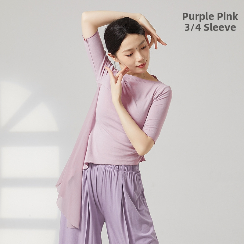 Moterų šiuolaikinio šokio viršūnė, medvilnės mišinys 95% medvilnė, 5% elastanas, visais metų laikais, skirta scenai, lotynų ir liaudies šokių.