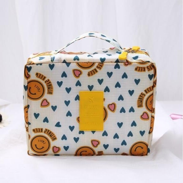 Makiažo krepšys iš drobės, sulankstomas, kubo formos, daugiafunkcis, kelionėms