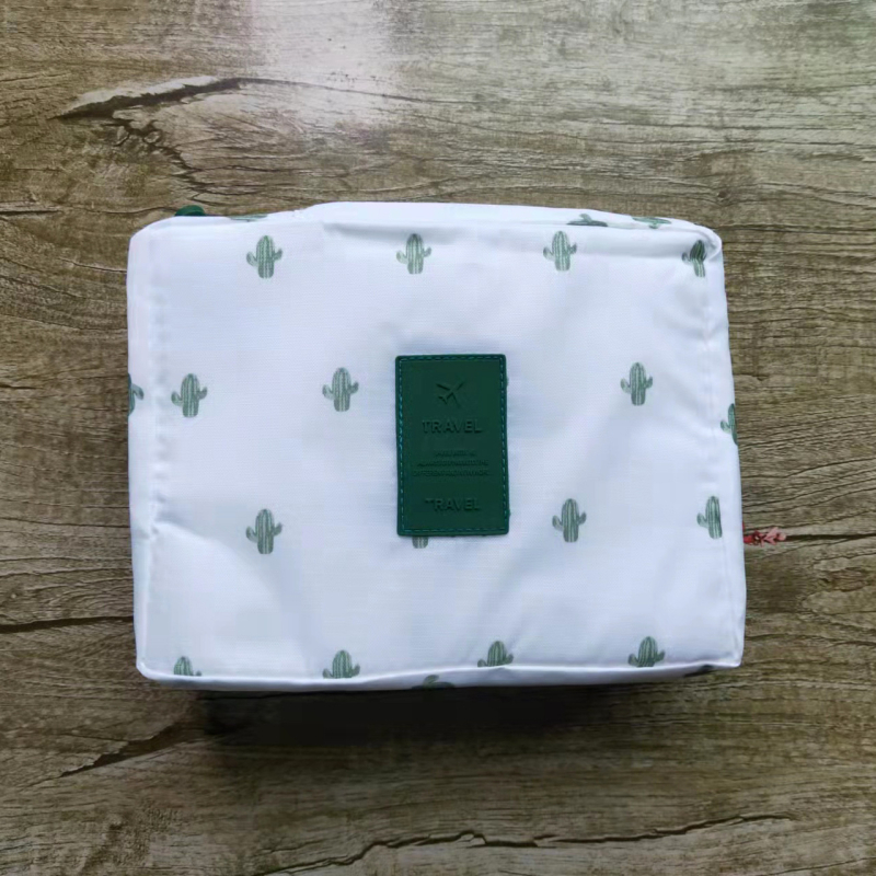 Makiažo krepšys iš drobės, sulankstomas, kubo formos, daugiafunkcis, kelionėms