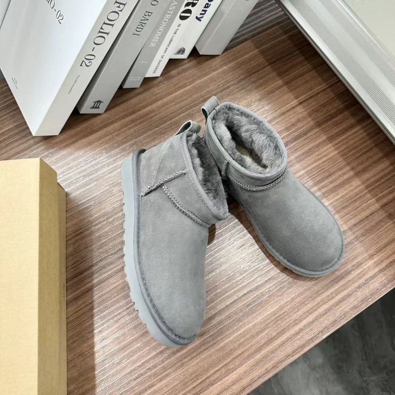 Moterų žieminiai batai su stora padu, viršus ir padas iš avies vilnos, EVA padas, žemas kulkšnis