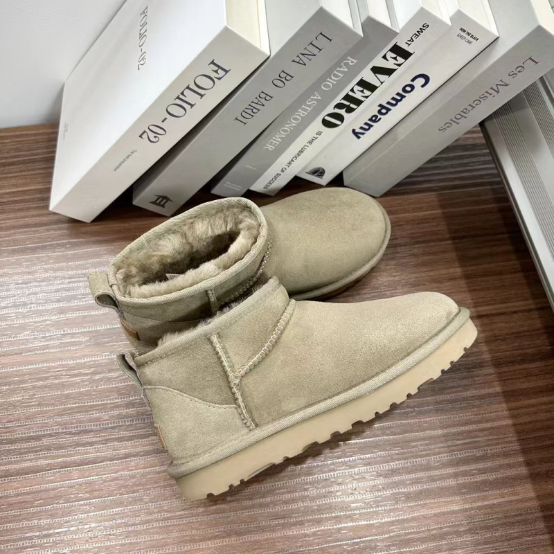 Moterų žieminiai batai su stora padu, viršus ir padas iš avies vilnos, EVA padas, žemas kulkšnis