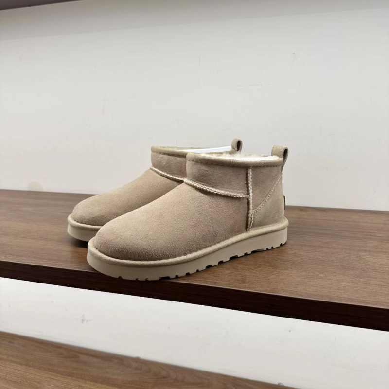 Moterų žieminiai batai su stora padu, viršus ir padas iš avies vilnos, EVA padas, žemas kulkšnis