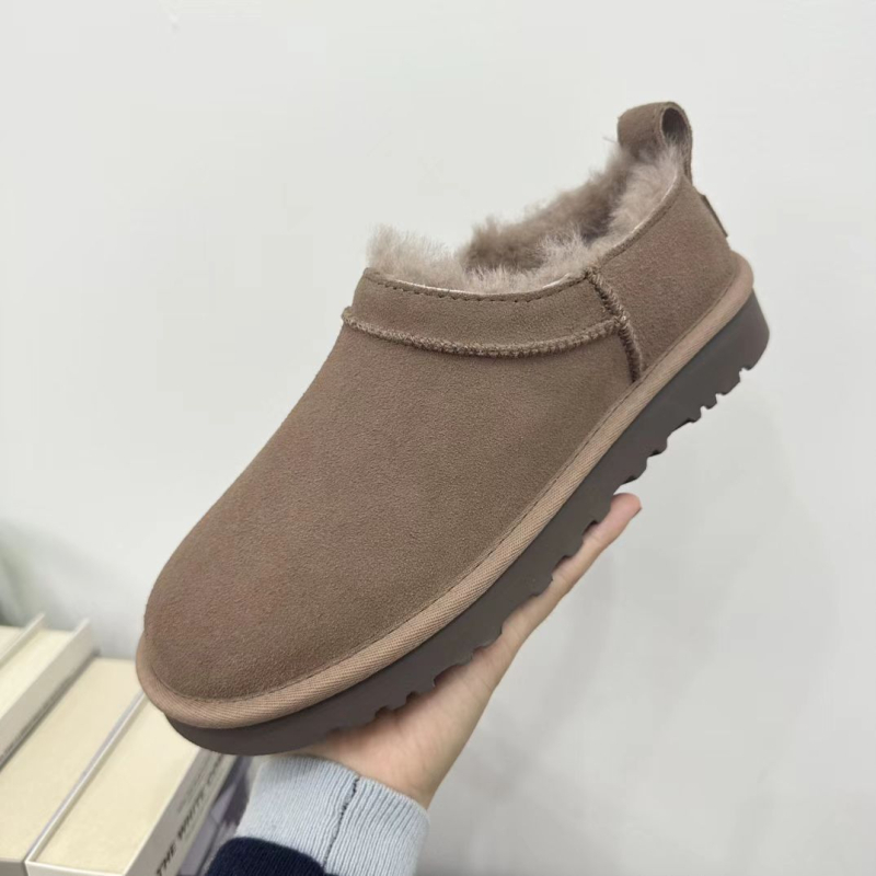 Moterų žieminiai batai su stora padu, viršus ir padas iš avies vilnos, EVA padas, žemas kulkšnis