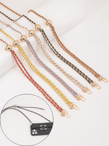 Feiqian táskapánt/válltáska pánt – fém lánc, csíkos minta, 2023 tavasz, városi egyszerű stílus