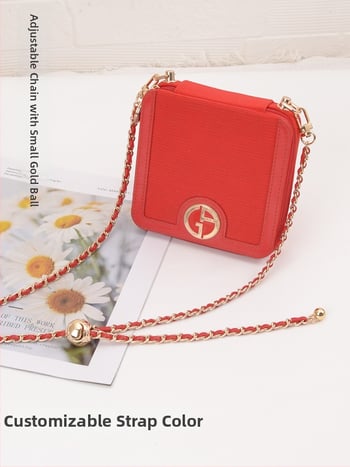 Feiqian táskapánt/válltáska pánt – fém lánc, csíkos minta, 2023 tavasz, városi egyszerű stílus