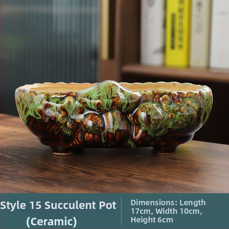 Keramički ručno izrađeni lonac za sukulente – Really Good, domaći proizvod