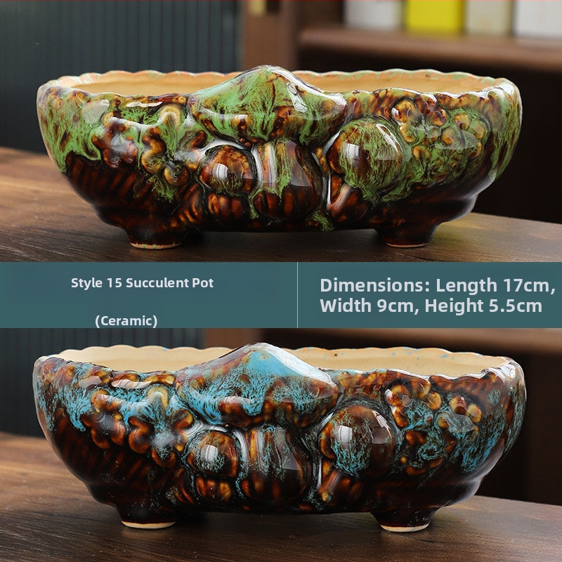 Keramički ručno izrađeni lonac za sukulente – Really Good, domaći proizvod