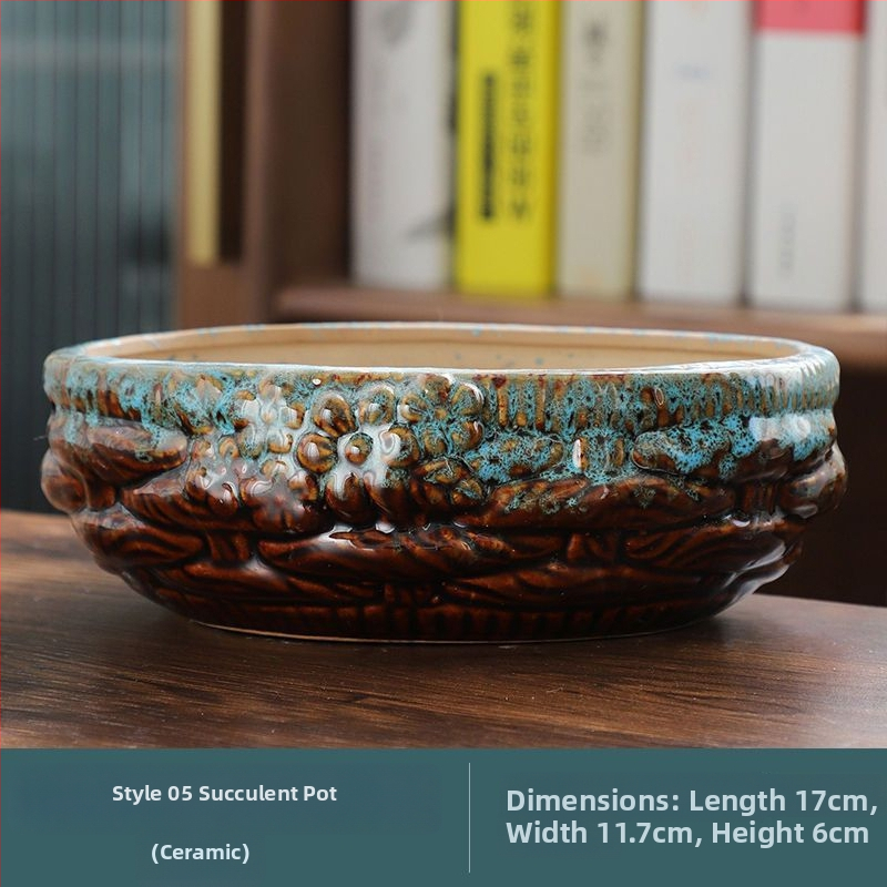 Keramički ručno izrađeni lonac za sukulente – Really Good, domaći proizvod