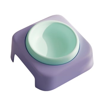 Keraamiline kasside kauss hoidja ja kaela kaitsega, lameda avausega