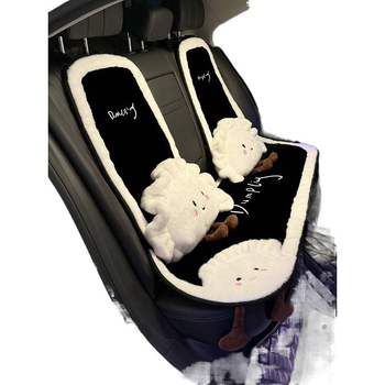 Integruota automobilio juosmens pagalvė, pūkuotas audinys, žiemai, žaismingas stilius, universali suderinamumas
