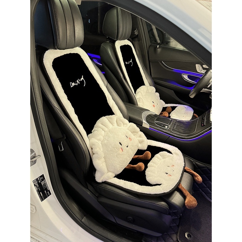 Integruota automobilio juosmens pagalvė, pūkuotas audinys, žiemai, žaismingas stilius, universali suderinamumas