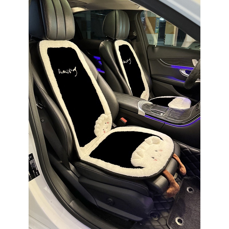 Integruota automobilio juosmens pagalvė, pūkuotas audinys, žiemai, žaismingas stilius, universali suderinamumas