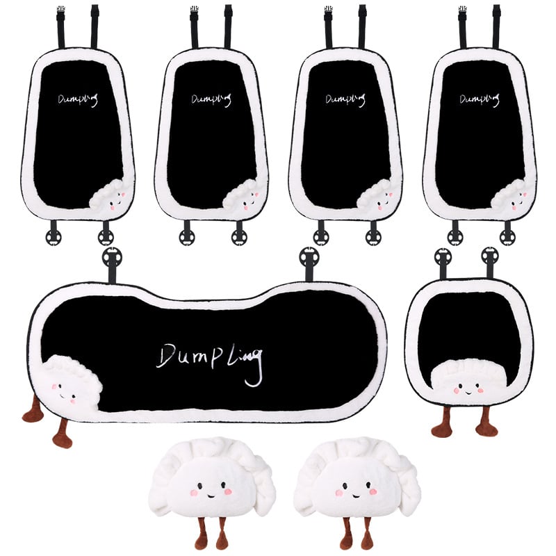 Integruota automobilio juosmens pagalvė, pūkuotas audinys, žiemai, žaismingas stilius, universali suderinamumas