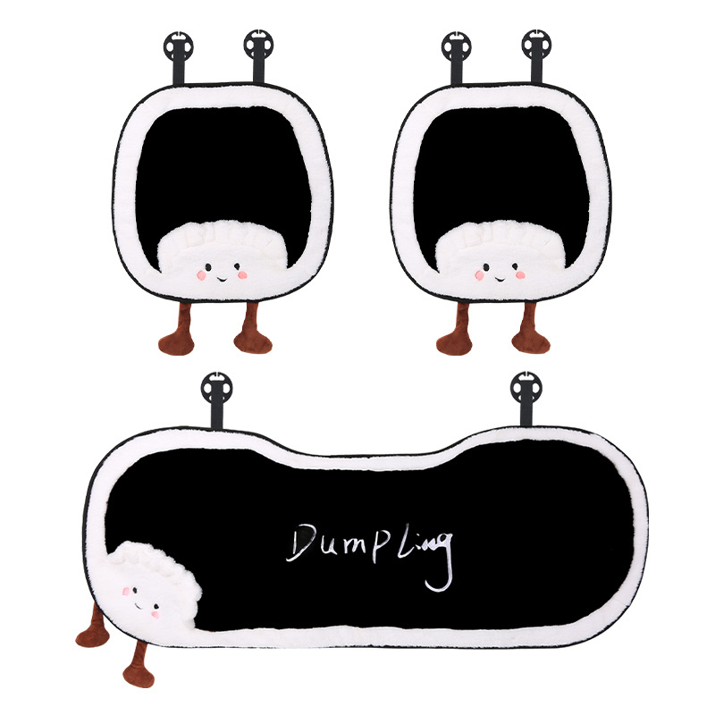 Integruota automobilio juosmens pagalvė, pūkuotas audinys, žiemai, žaismingas stilius, universali suderinamumas