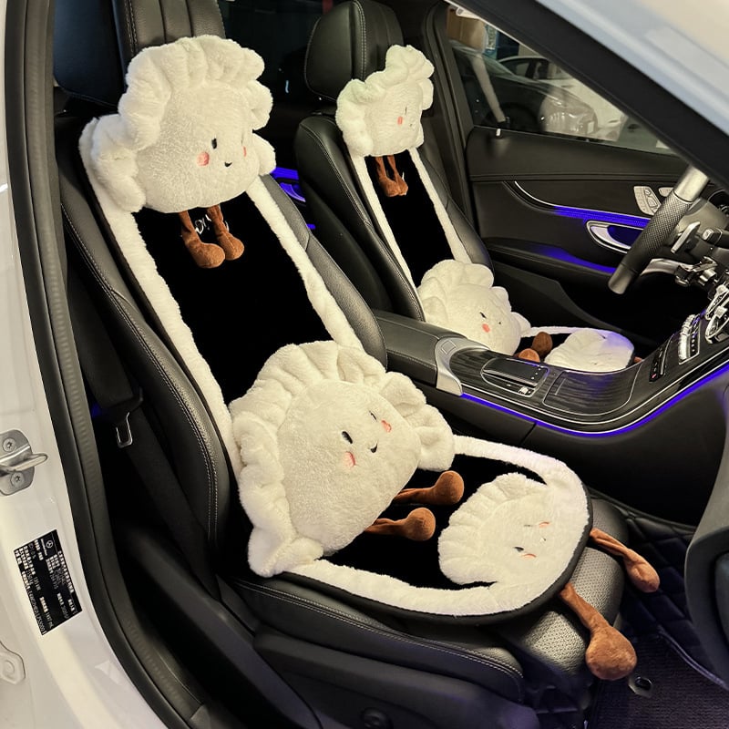 Integruota automobilio juosmens pagalvė, pūkuotas audinys, žiemai, žaismingas stilius, universali suderinamumas