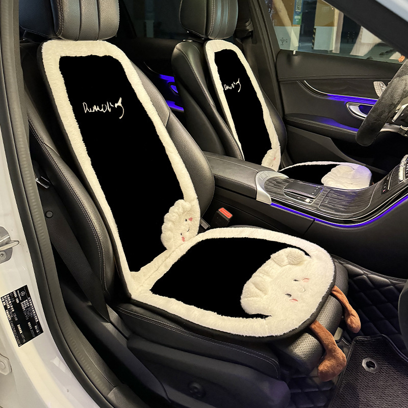 Integruota automobilio juosmens pagalvė, pūkuotas audinys, žiemai, žaismingas stilius, universali suderinamumas
