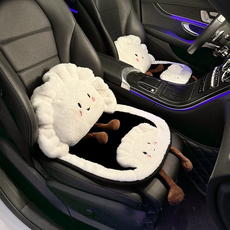 Integruota automobilio juosmens pagalvė, pūkuotas audinys, žiemai, žaismingas stilius, universali suderinamumas
