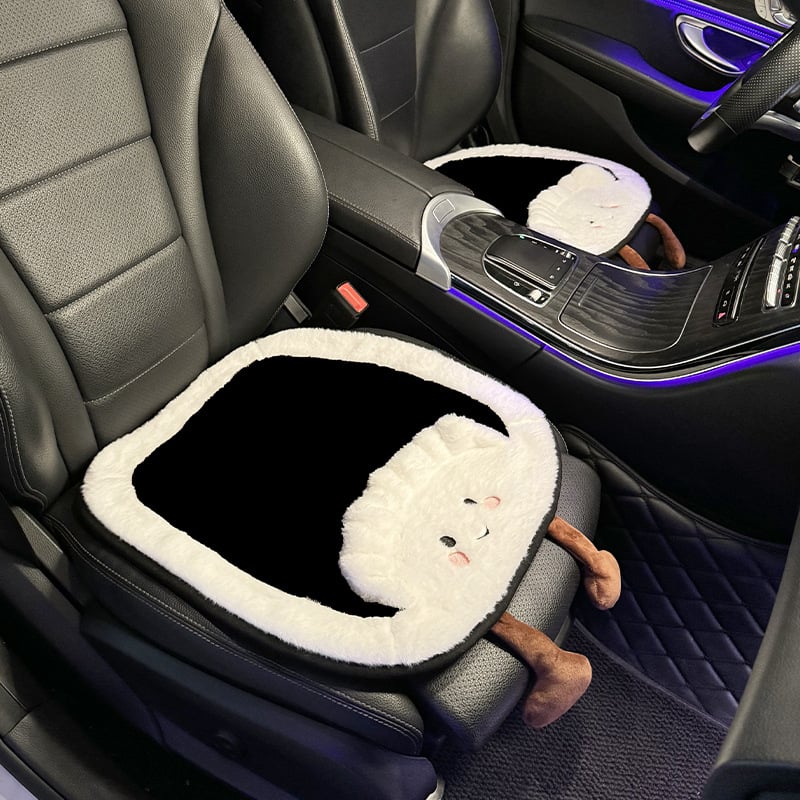 Integruota automobilio juosmens pagalvė, pūkuotas audinys, žiemai, žaismingas stilius, universali suderinamumas