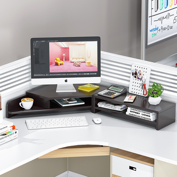 Medinis stalinis monitoriaus laikiklis su saugyklos skyriumi, Mugg X0816174521, stalinis dizainas