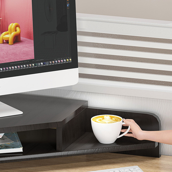 Medinis stalinis monitoriaus laikiklis su saugyklos skyriumi, Mugg X0816174521, stalinis dizainas