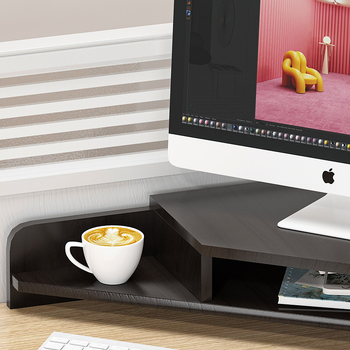 Medinis stalinis monitoriaus laikiklis su saugyklos skyriumi, Mugg X0816174521, stalinis dizainas