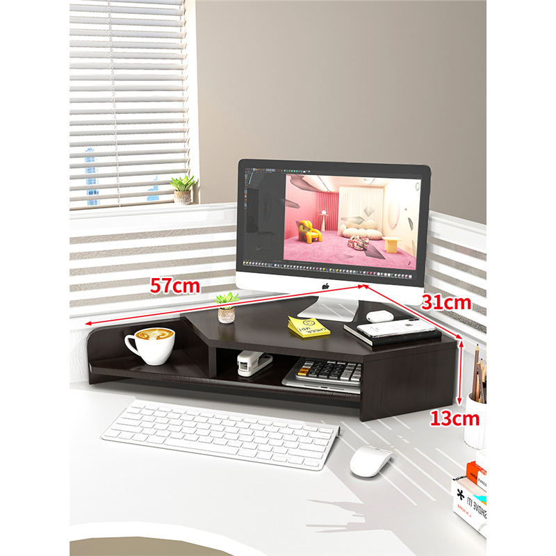 Medinis stalinis monitoriaus laikiklis su saugyklos skyriumi, Mugg X0816174521, stalinis dizainas