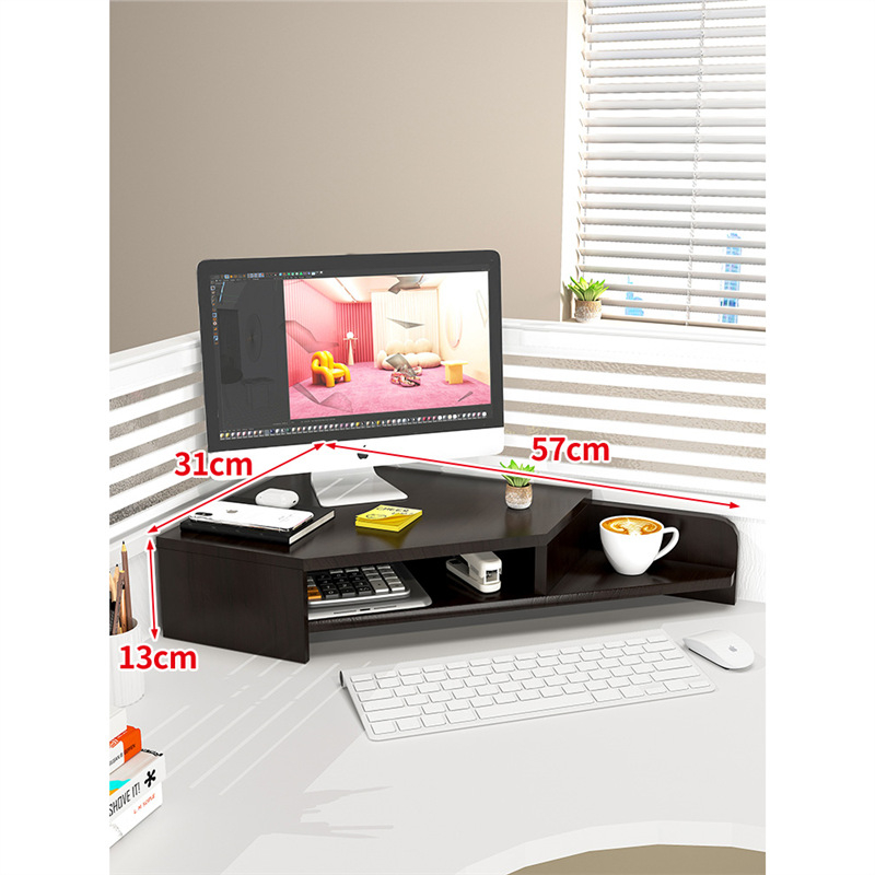 Medinis stalinis monitoriaus laikiklis su saugyklos skyriumi, Mugg X0816174521, stalinis dizainas