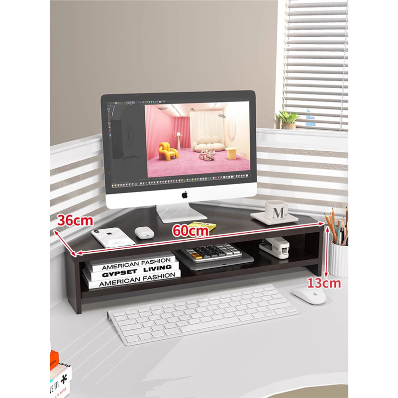 Medinis stalinis monitoriaus laikiklis su saugyklos skyriumi, Mugg X0816174521, stalinis dizainas