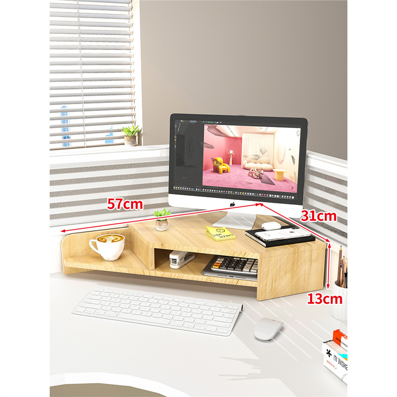 Medinis stalinis monitoriaus laikiklis su saugyklos skyriumi, Mugg X0816174521, stalinis dizainas