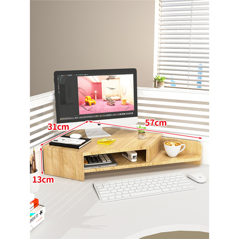 Medinis stalinis monitoriaus laikiklis su saugyklos skyriumi, Mugg X0816174521, stalinis dizainas