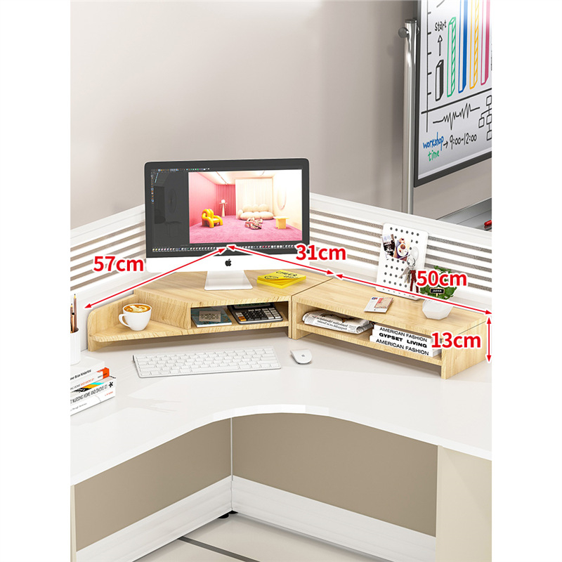 Medinis stalinis monitoriaus laikiklis su saugyklos skyriumi, Mugg X0816174521, stalinis dizainas