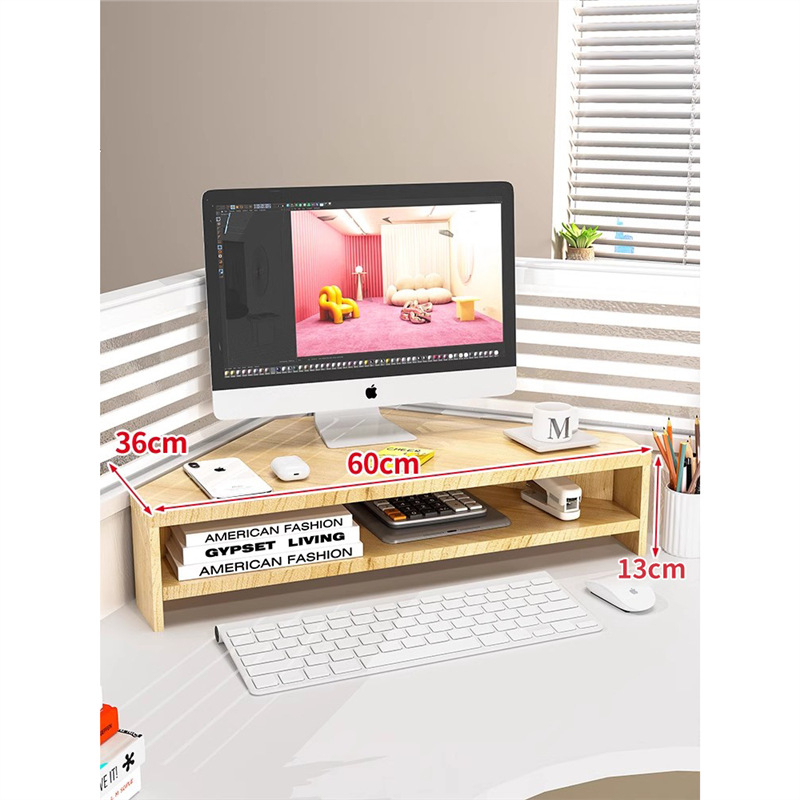 Medinis stalinis monitoriaus laikiklis su saugyklos skyriumi, Mugg X0816174521, stalinis dizainas