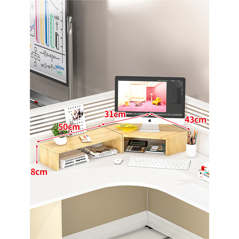 Medinis stalinis monitoriaus laikiklis su saugyklos skyriumi, Mugg X0816174521, stalinis dizainas