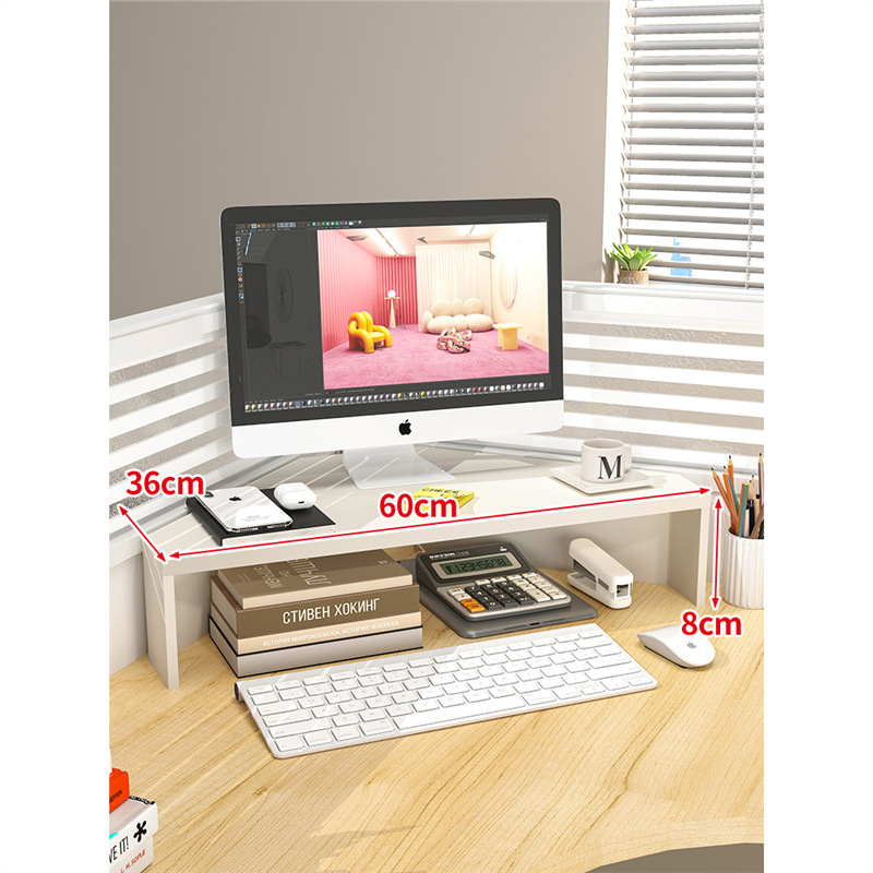 Medinis stalinis monitoriaus laikiklis su saugyklos skyriumi, Mugg X0816174521, stalinis dizainas