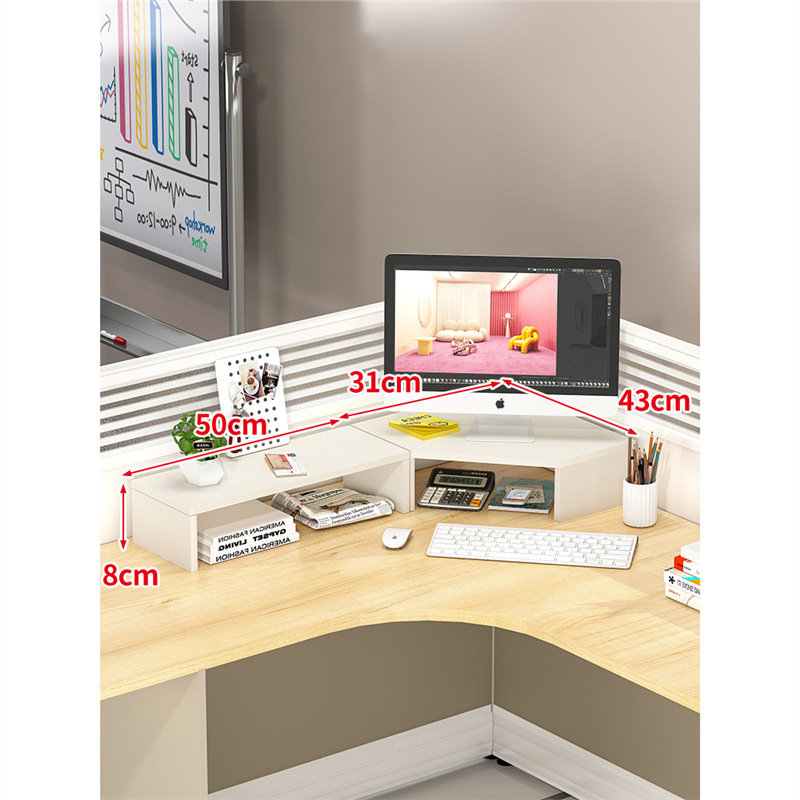 Medinis stalinis monitoriaus laikiklis su saugyklos skyriumi, Mugg X0816174521, stalinis dizainas