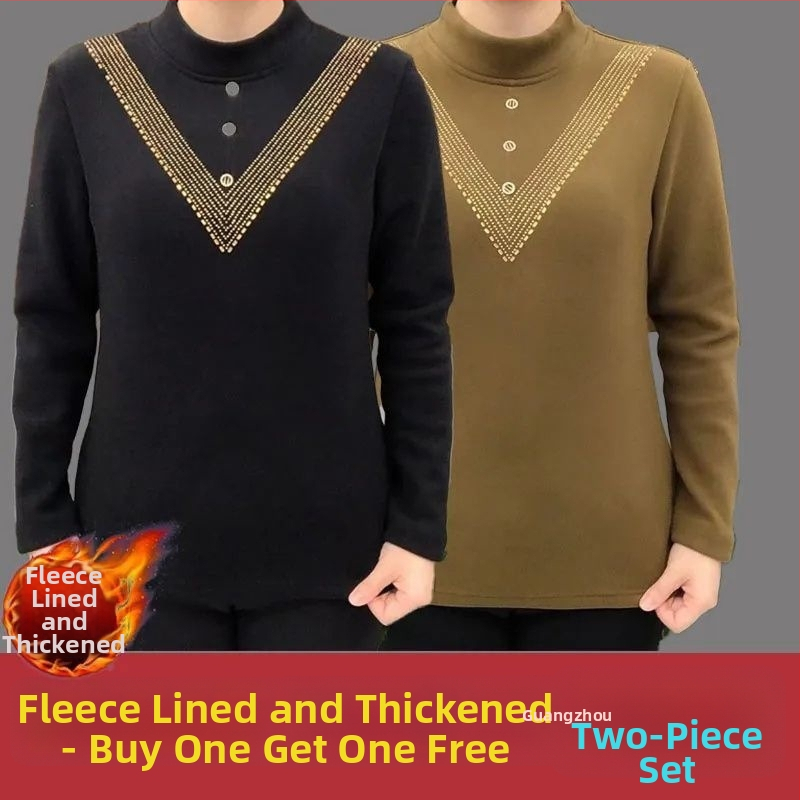 Дамска базова тениска с полувисока яка, триацетатна тъкан, ретро-литературен стил, дължина 50–65 см