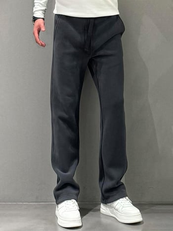 Vyrų kasdienės kelnės, tiesus kirpimas, medvilnė, vidurio juosta, ruduo